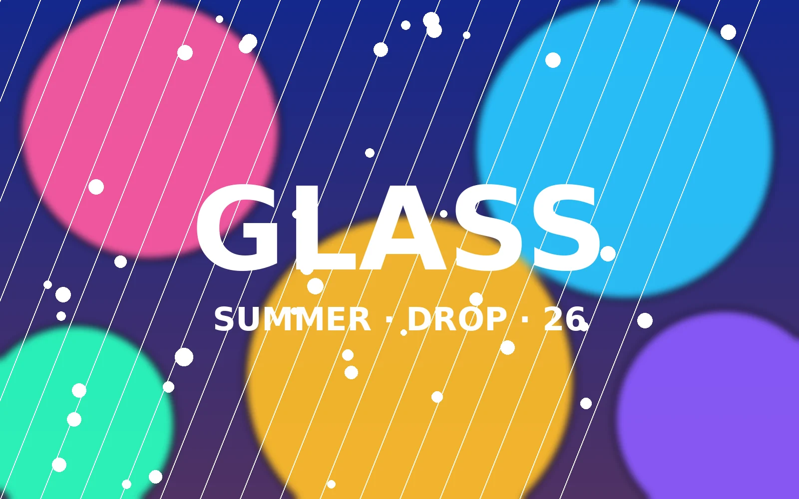 Colorful poster used for the glass demo